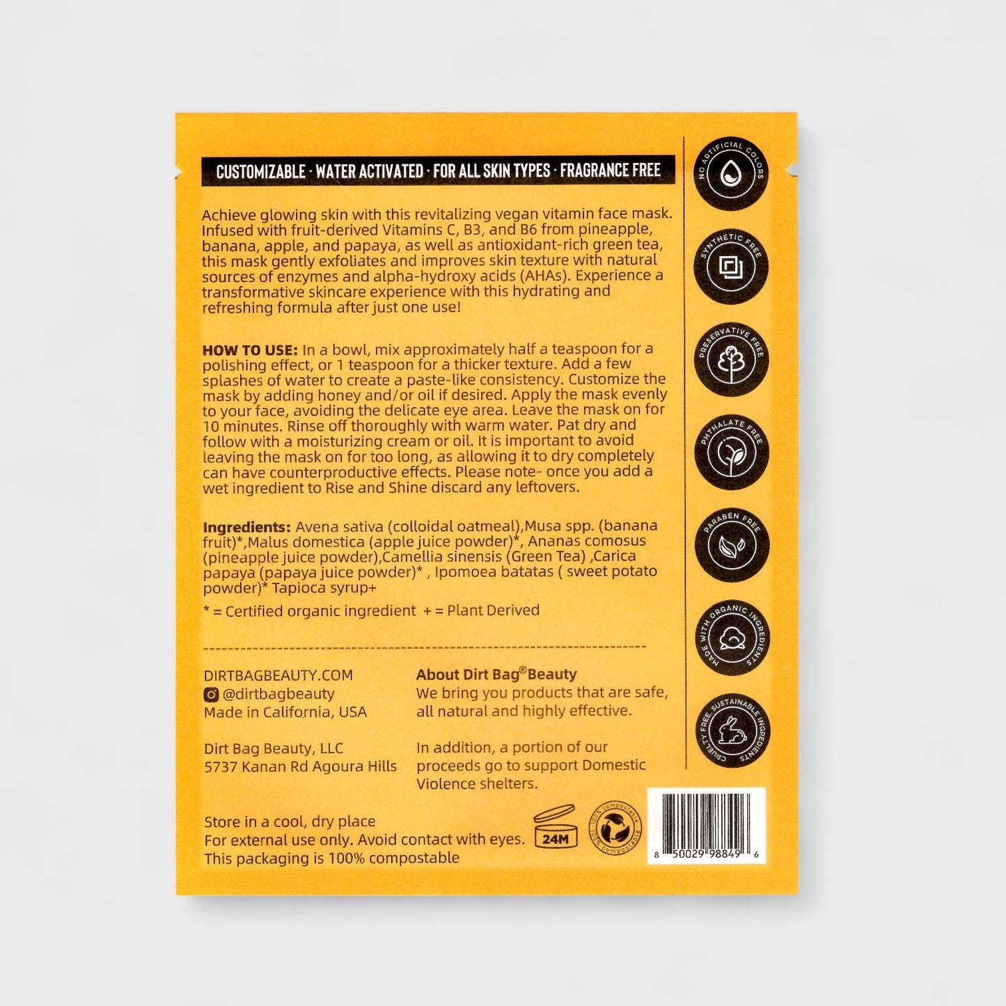 Vitamin Boost Vegan Powder Face Mask