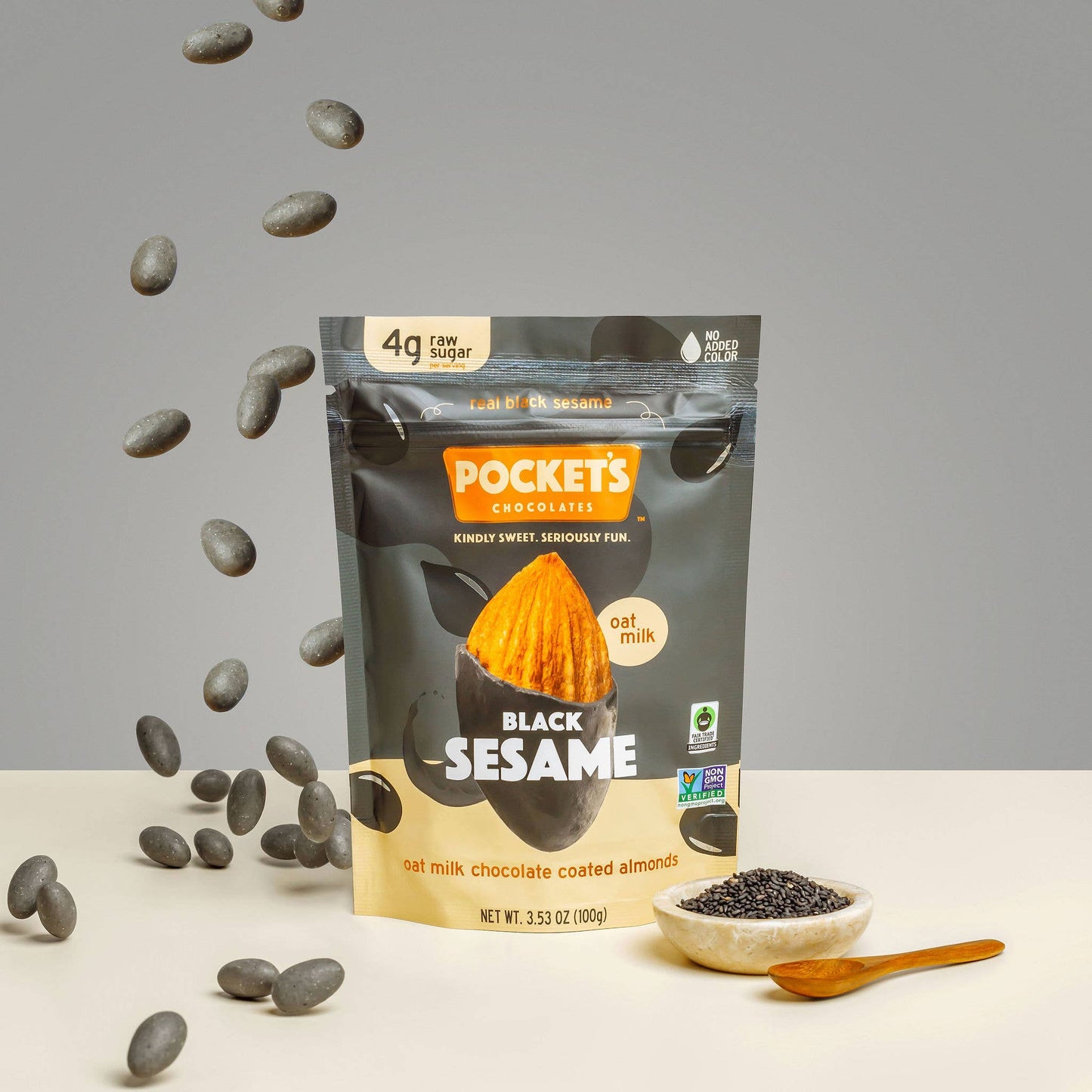 Black Sesame Chocolate Almonds