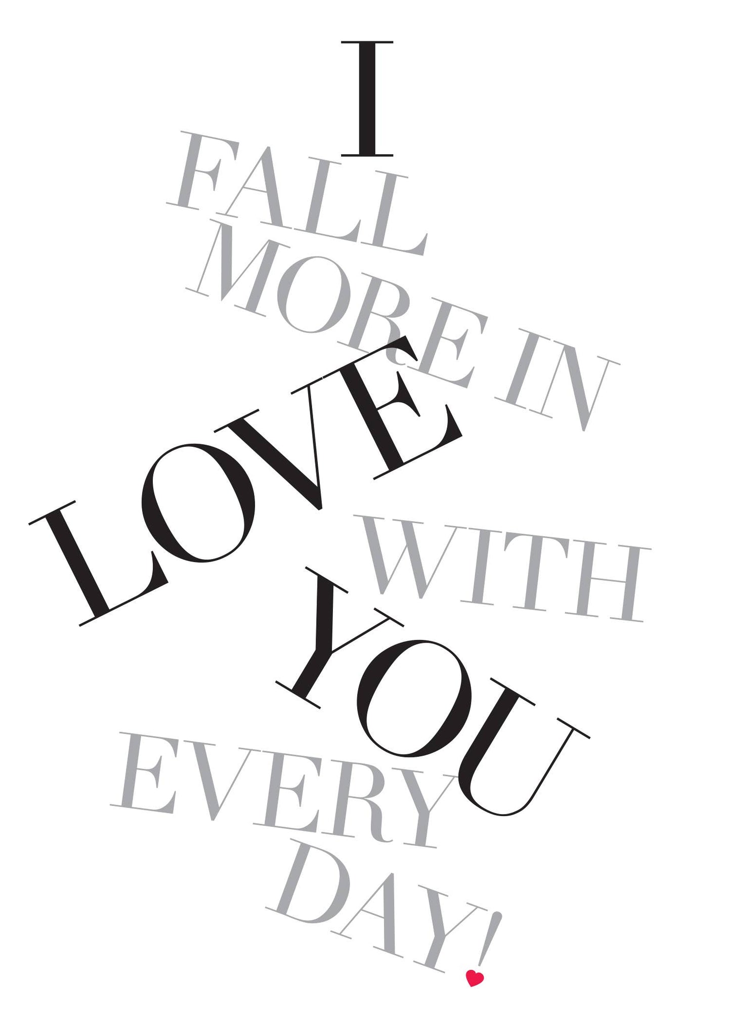 I Fall More In Love Card