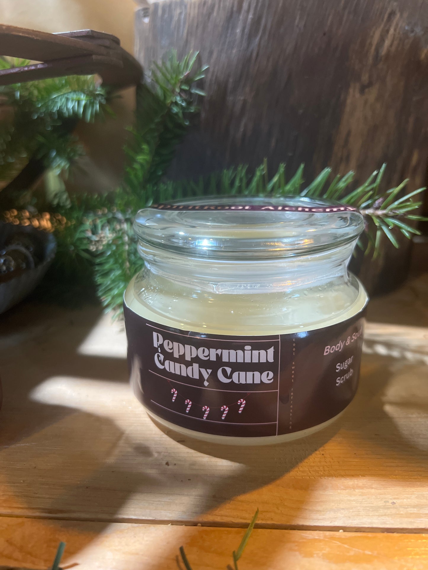 Peppermint Candy Cane Sugar Scrub