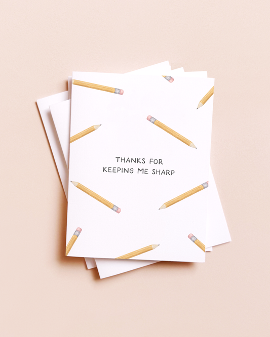 Keeping Me Sharp Teacher Thanks Card