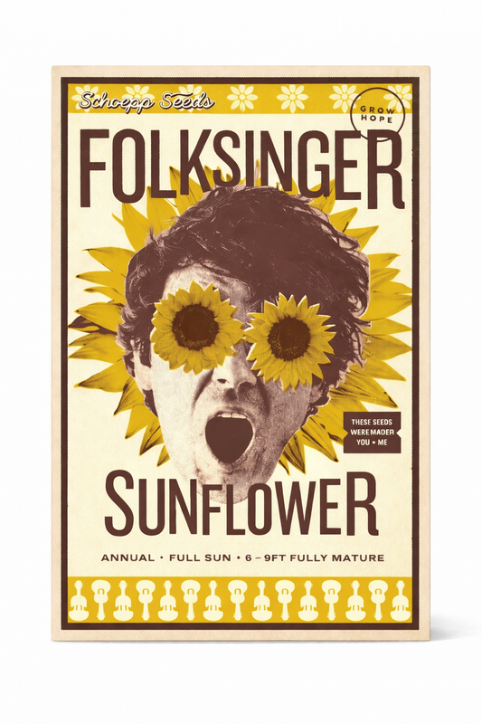 Sunflower Folk Singer Garden Seed Packet