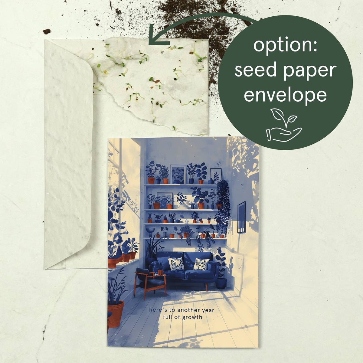 Botanopia USA - gifts , decor and cards for plant lovers - Another Year Full Of Growth| Birthday Card |New year's Card