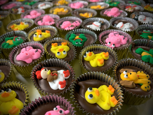 Trio 3PK Milk Chocolate Farm Animal Cups Trio 🐓