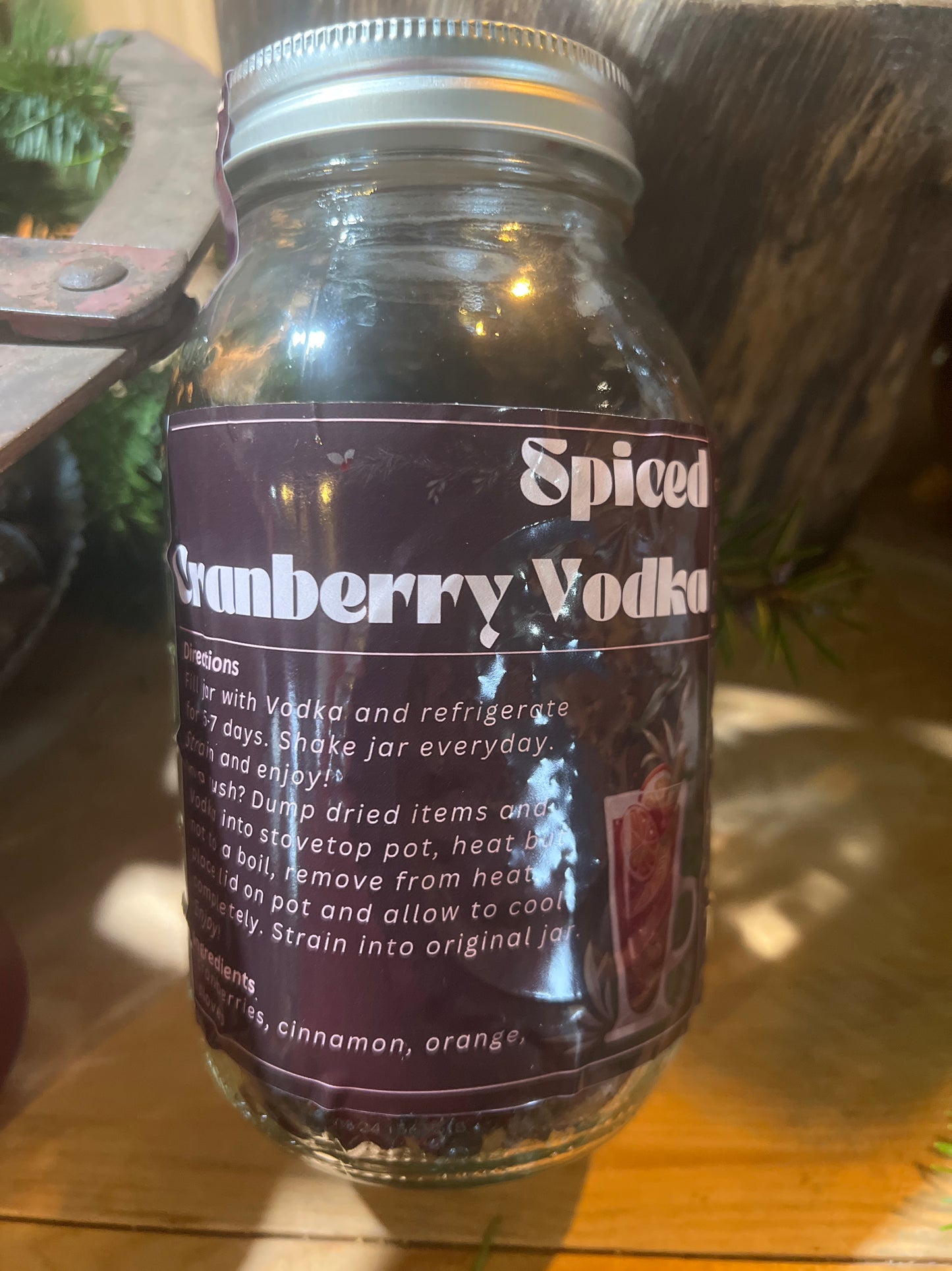 Spiced Cranberry Vodka Drink Infusion Kit