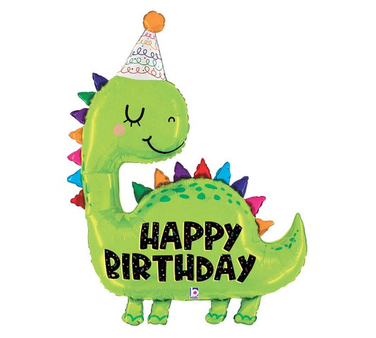 XL Dino Happy Birthday Mylar