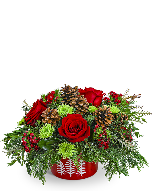 Rose in the Pines Centerpiece