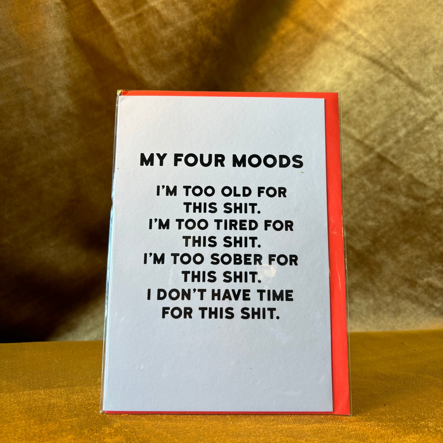 My Four Moods… Card