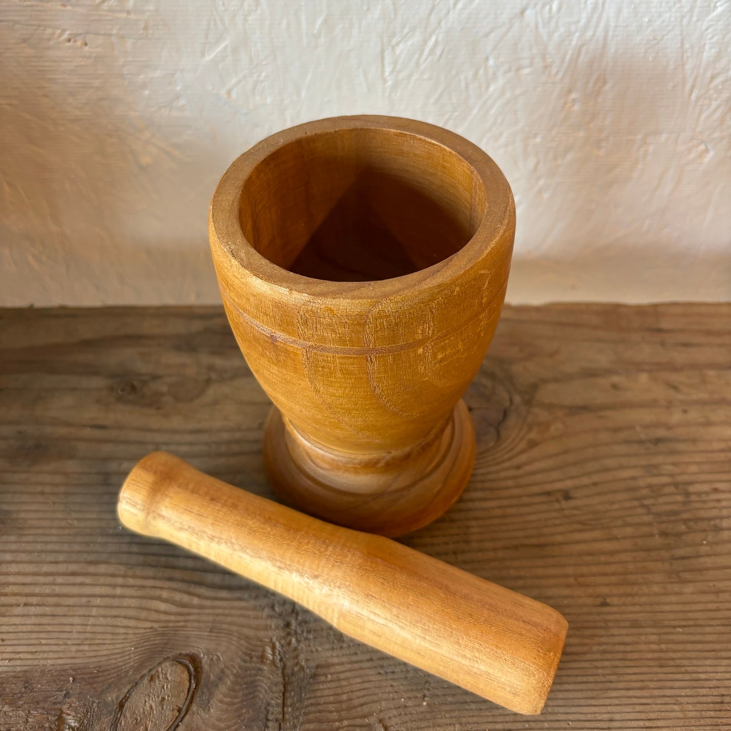 Wooden Mortar and Pestol