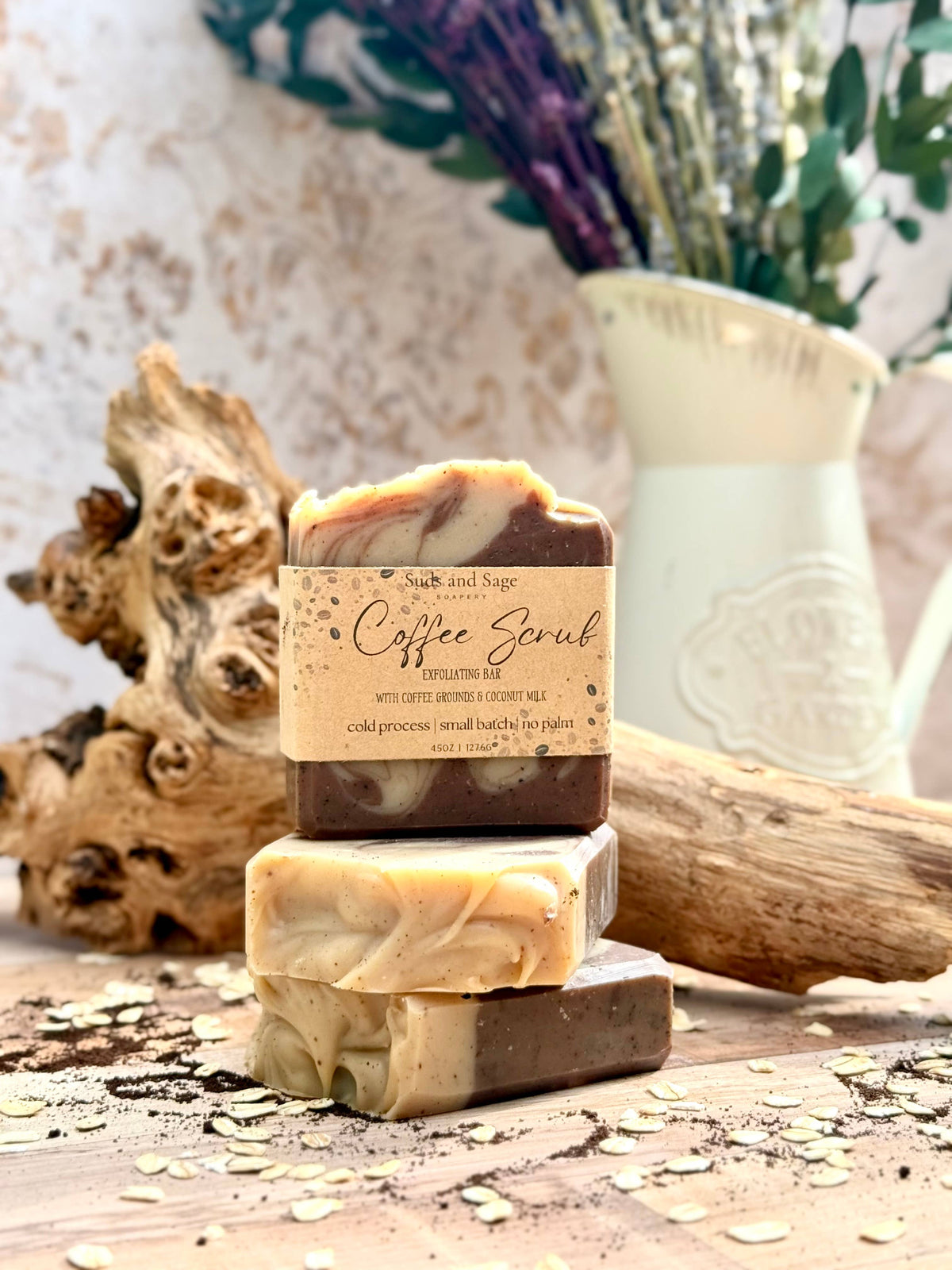 Suds and Sage - Coffee Scrub | Colloidal Oats/Coffee Ground Bar