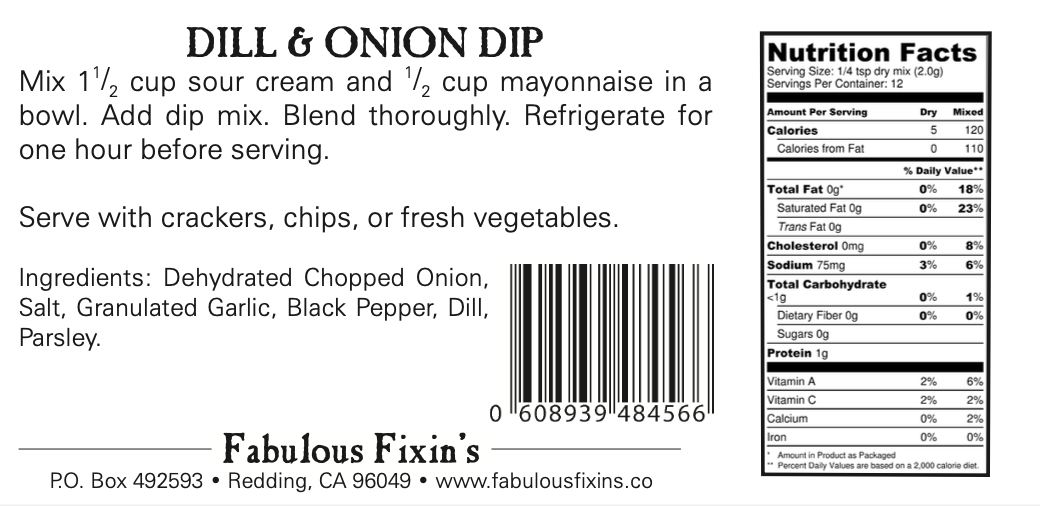 Dill and Onion Dip