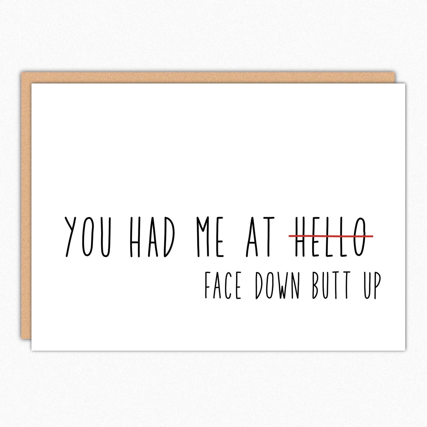 Face Down Butt Up Card