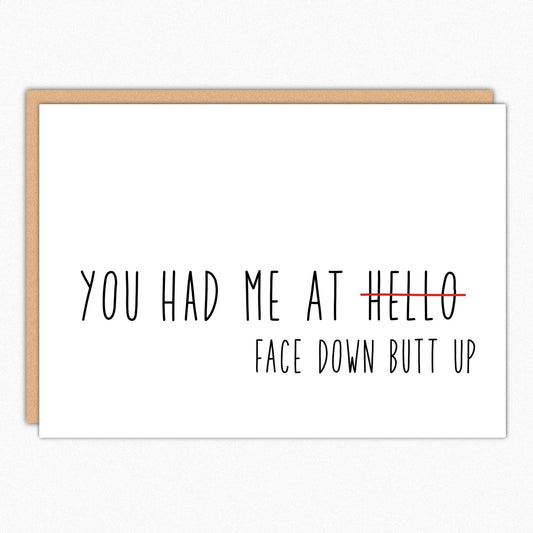 Face Down Butt Up Card