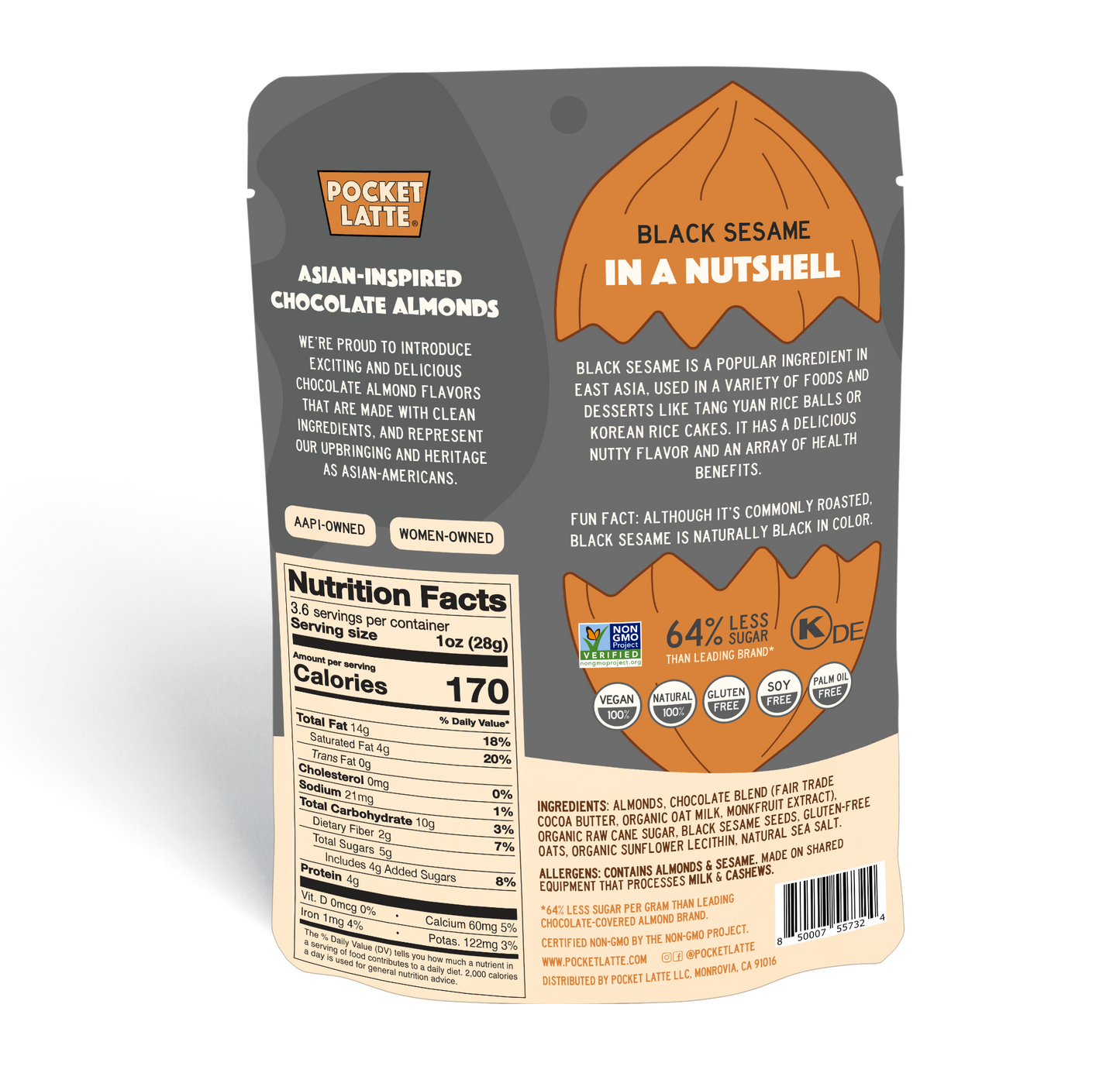 Black Sesame Chocolate Almonds