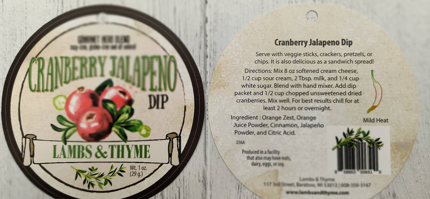 Cranberry Jalapeno Dip Mix