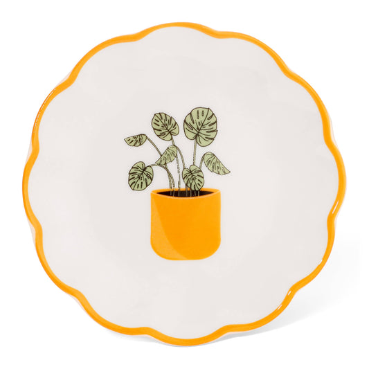 Botanical Scalloped Dish