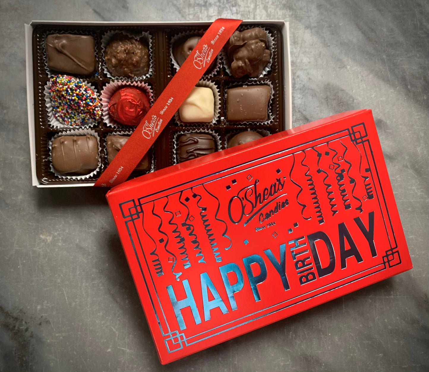“Happy Birthday” Deluxe Assortment Box of Chocolates