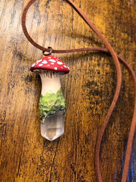 Mushroom Quartz Pendant