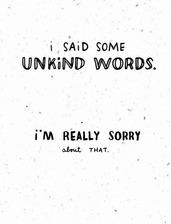 Unkind Words Card