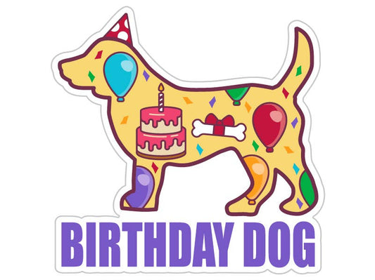 Birthday Dog Sticker