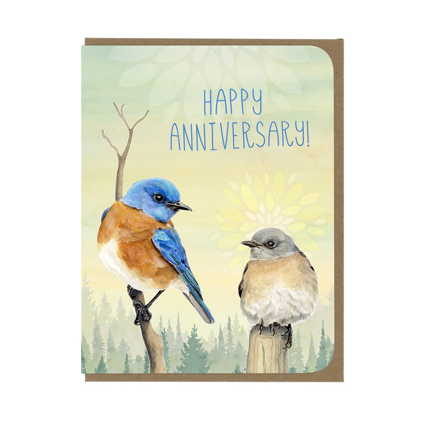 Bluebirds in Love Greeting Card