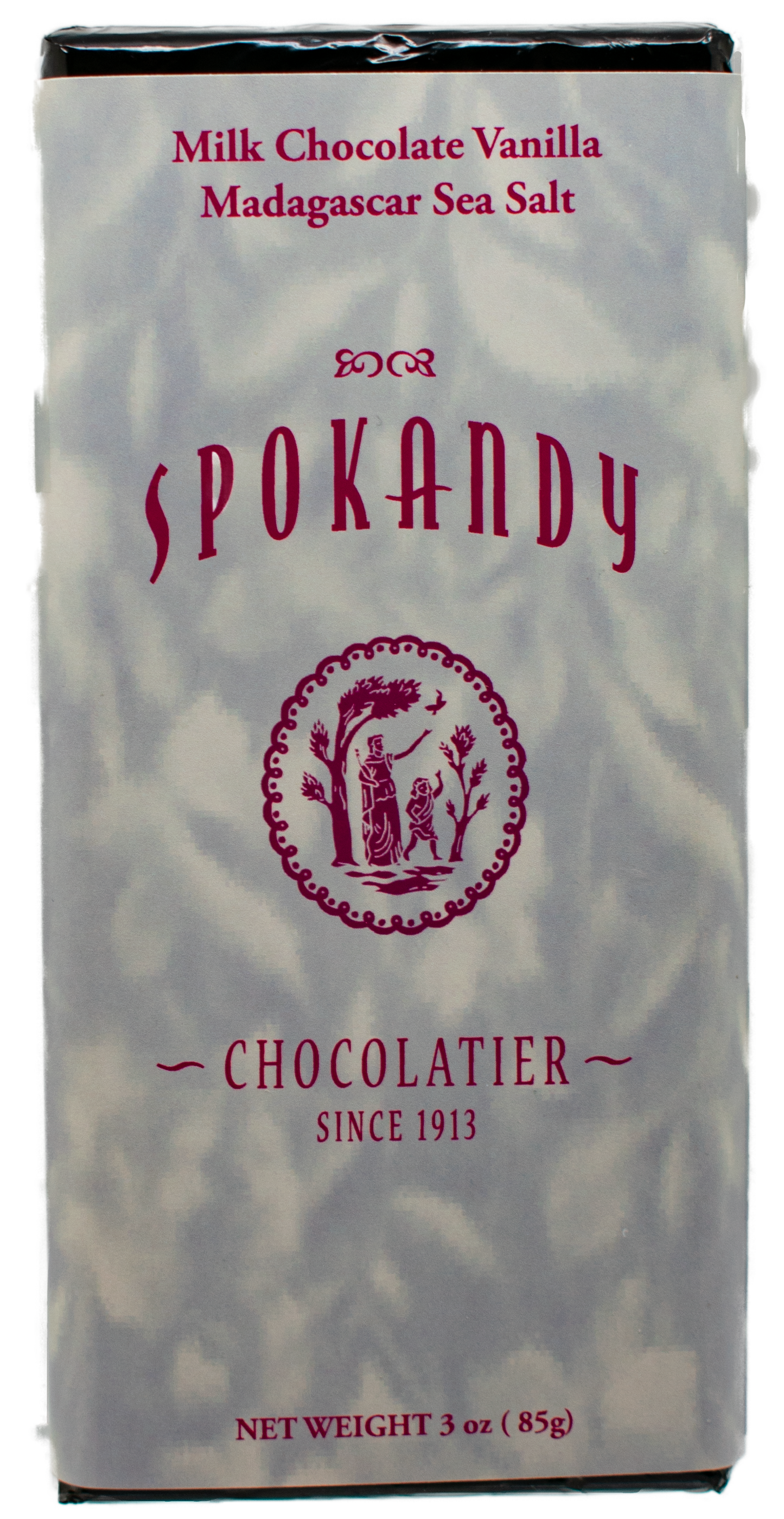 Spokandy Chocolatier - Madagascar Vanilla Sea Salt Milk Chocolate Bar