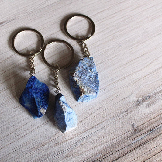 Raw Lapis Lazuli Crystal Keychain