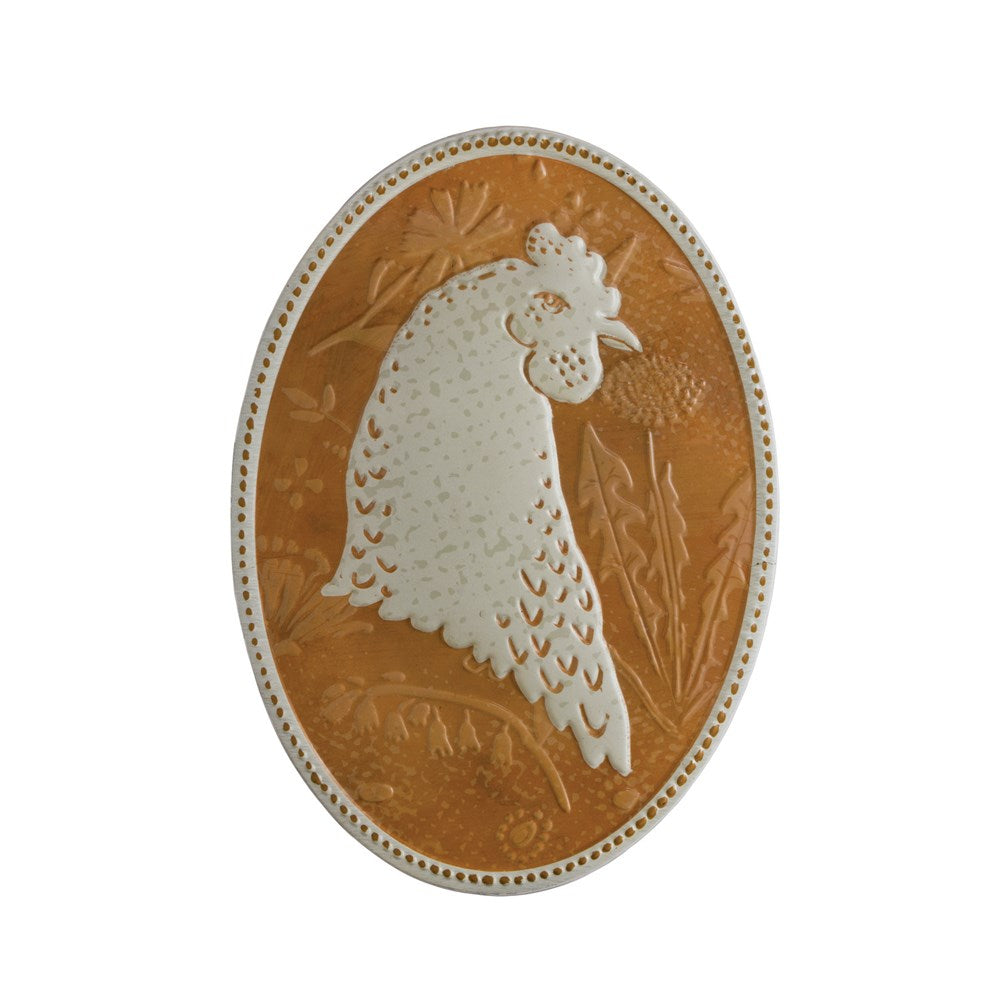 Embossed Rooster Plaque