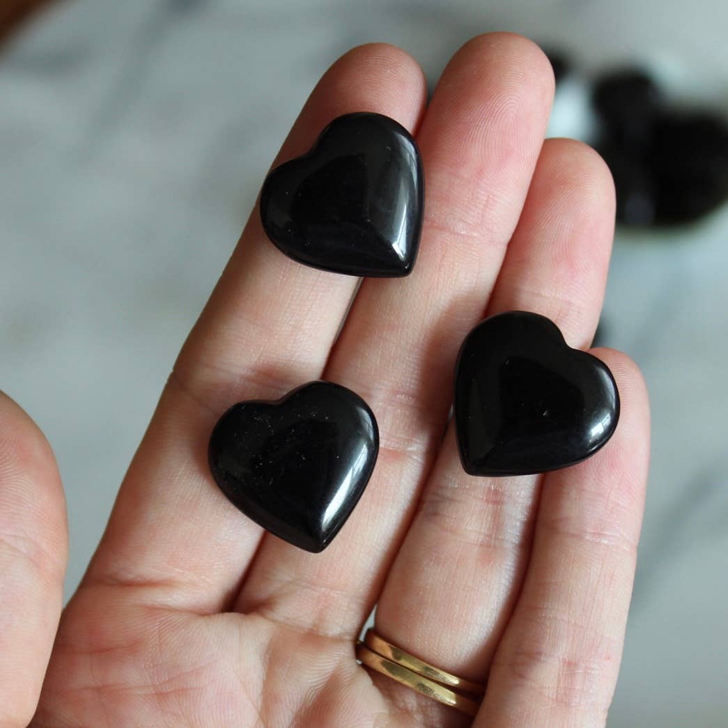 Obsidian 20mm Heart